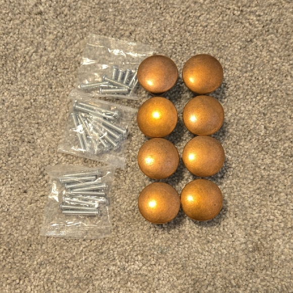 Other - 8 Copper Drawer Pulls With Screws